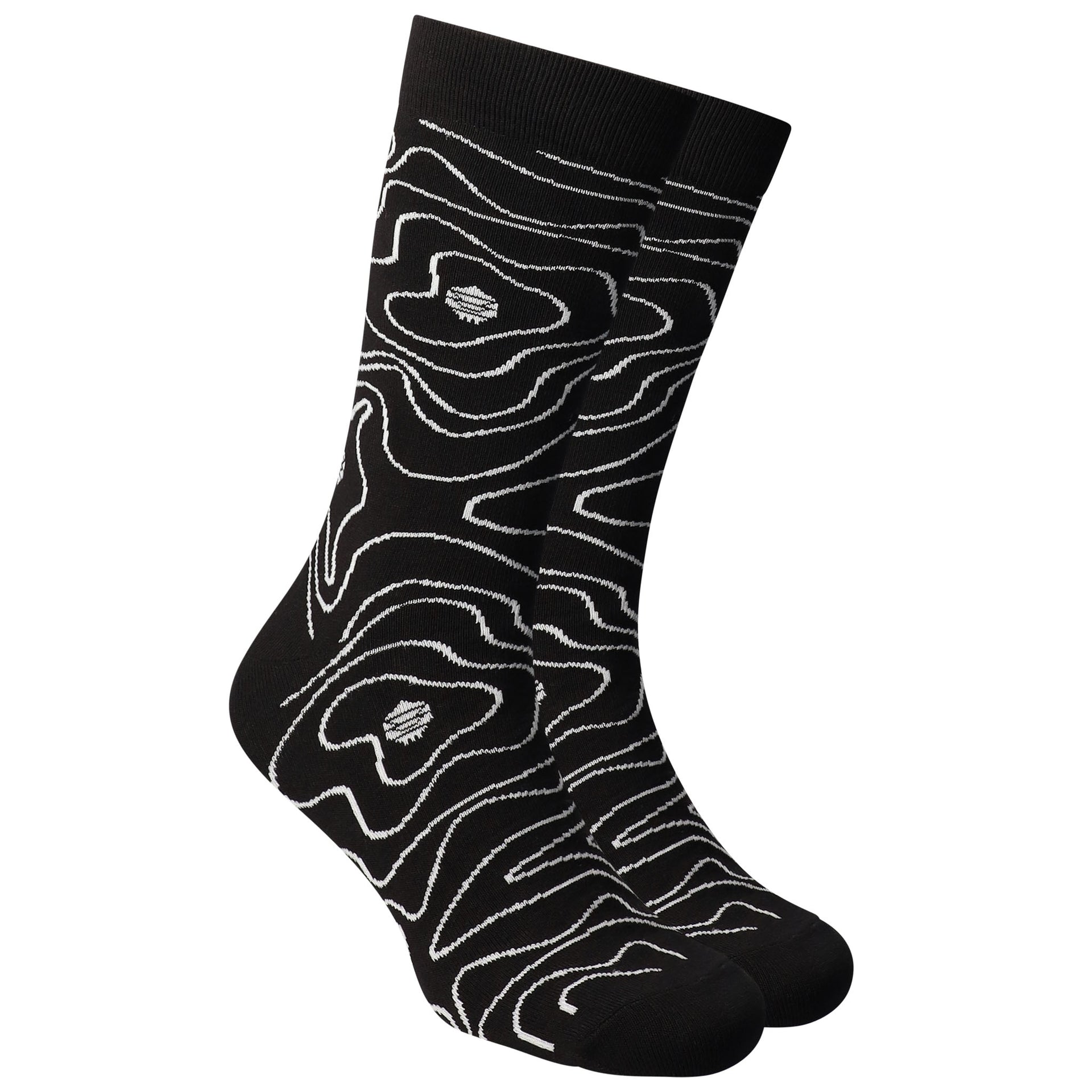 African Topography Socks (Black)