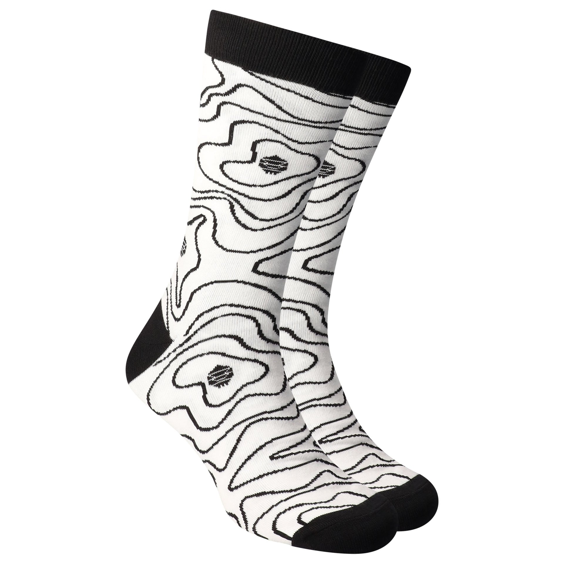 African Topography Socks (Off-White)